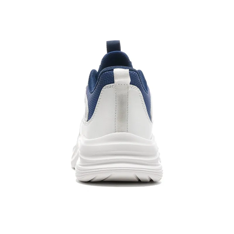 Warrior Rebound Wear Resistant Lightweight Breathable Slip Resistant Low Top Casual Running Shoes Men's White Dark Blue-3