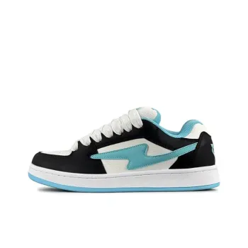 WJA Slip Resistant Cushioning Wear Resistant Lightweight Low Top Skateboard Shoes Women's Blue