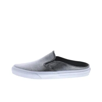 Vans Classic Slip On Mule Embossed Leather Grey Women's