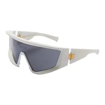 BALMAIN Plastic Irregular Shape Sunglasses Unisex White