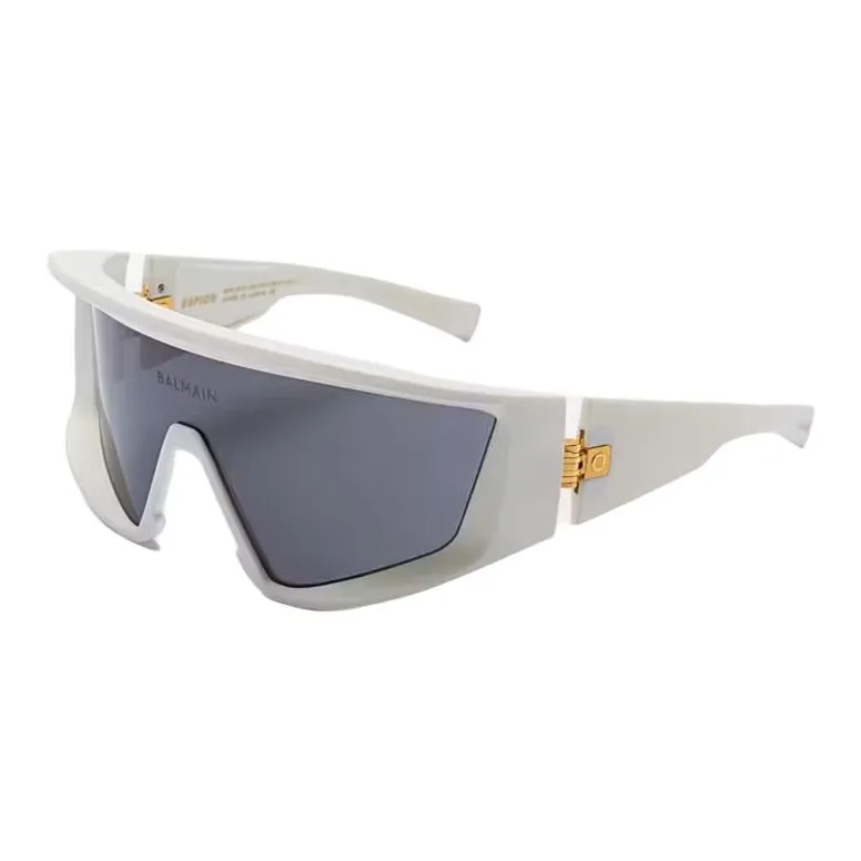 BALMAIN Plastic Irregular Shape Sunglasses Unisex White-0