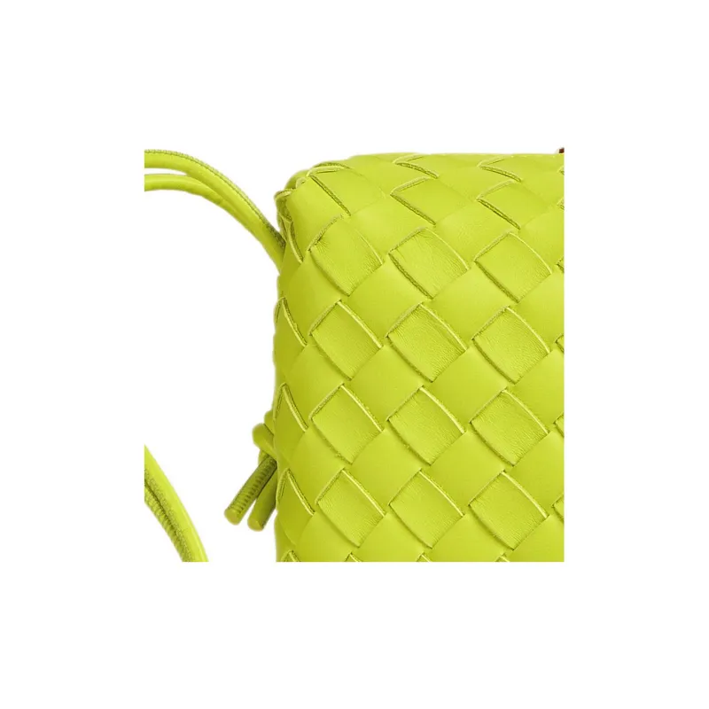 Bottega Veneta Loop Small Intreccio Acid Kiwi-3