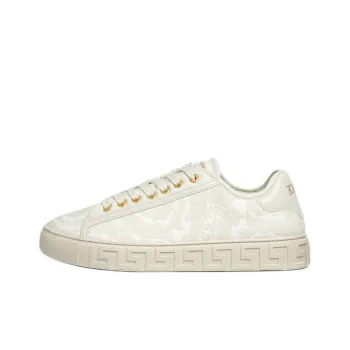 FANSIZHE Barocco Greca Low Top Skateboard Shoes Women's White