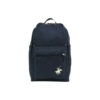 BEVERLY HILLS POLO CLUB Polyester Backpack Unisex Marine Blue & White