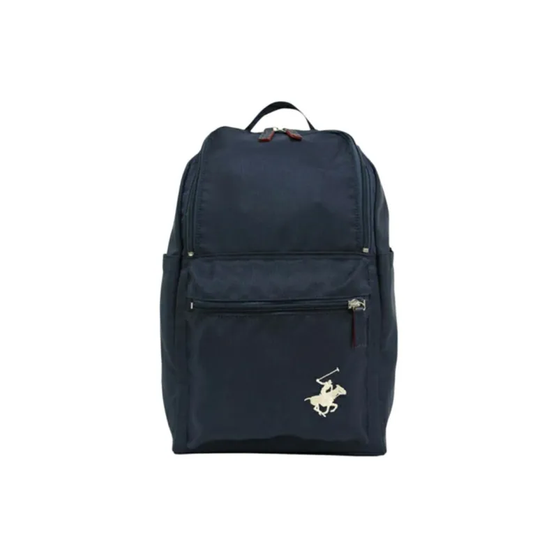 BEVERLY HILLS POLO CLUB Polyester Backpack Unisex Marine Blue & White-0