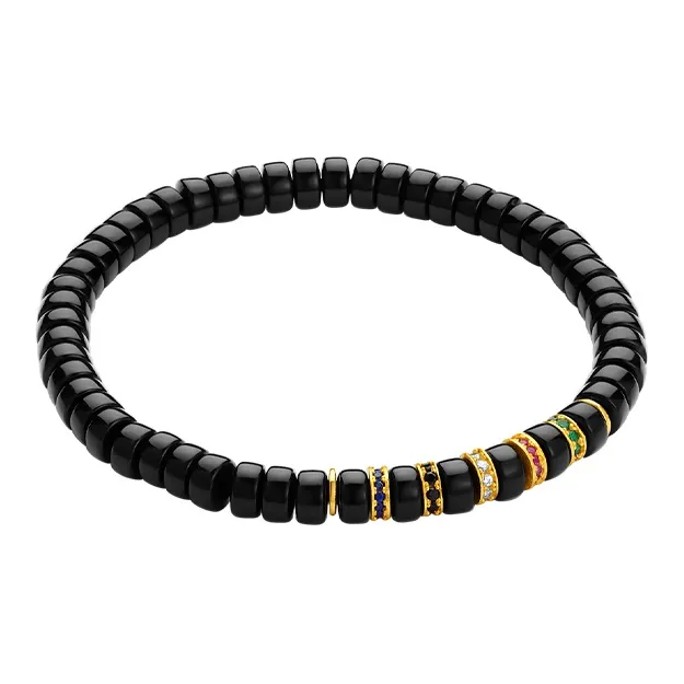 CHOW TAI SENG Agate Beaded Bracelet, New Year's Surprise Gift Unisex-0