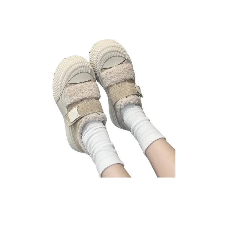 MEIZUSHENGHUI Slip Resistant Lightweight Warm Low Top Casual Shoes Women's-1