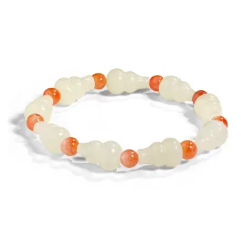 Lao Feng Xiang Hetian Jade Bracelets White Jade/Pale Greenish White Jade Women's