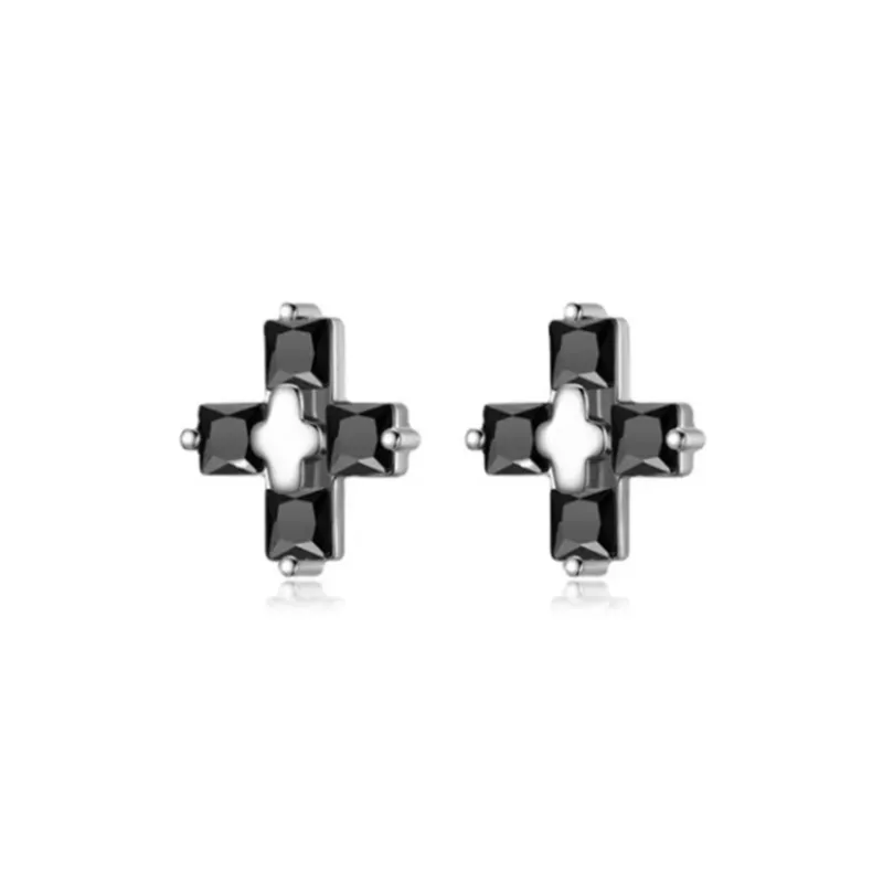 Shang Yinfu Alloy Zircon With 925 Sterling Silver Needle Stud Earrings Women's-0
