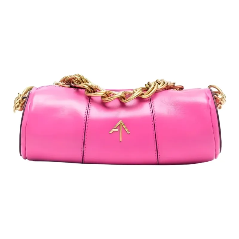 Manu Atelier Calfskin Shoulder Bag Women's Fuchsia-0