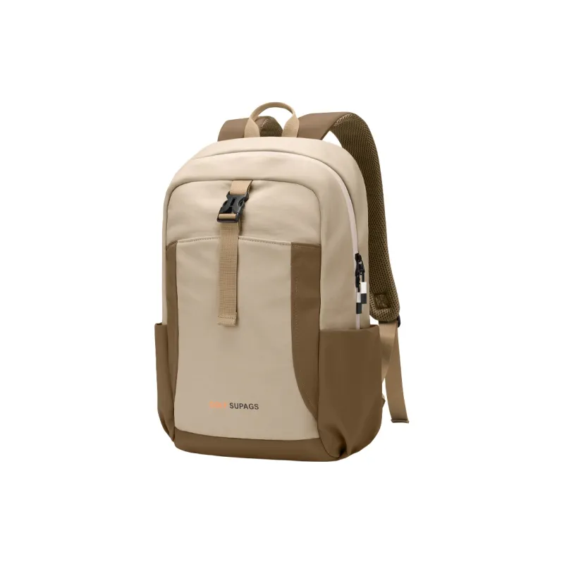 GOLF Fabric Backpack Regular Unisex Ecru & Black/Barley Tea-4