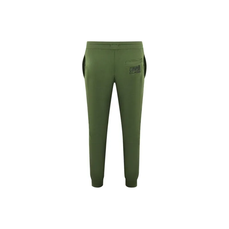 Roberto Cavalli Knitted Sports Pants Men's Green-1