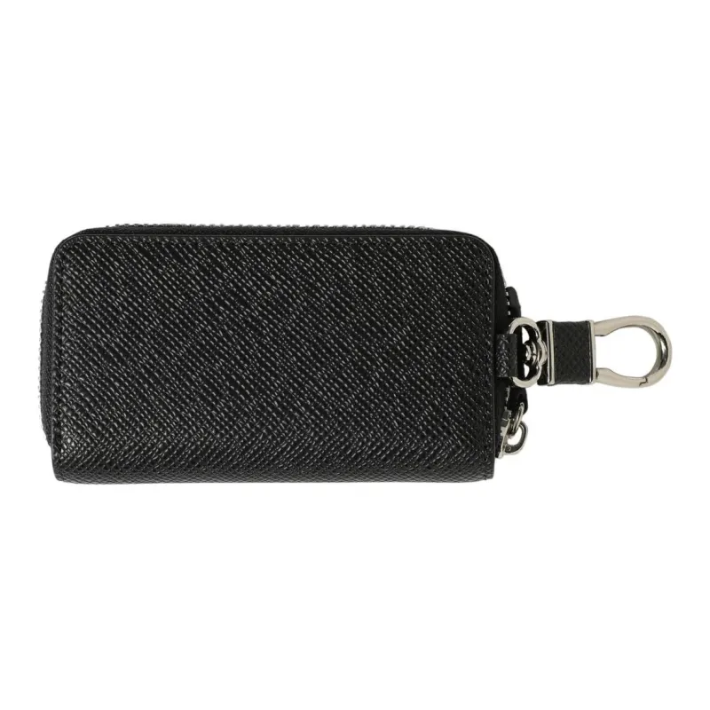 BEVERLY HILLS POLO CLUB Cow Leather Key Pouch Men's Black-2