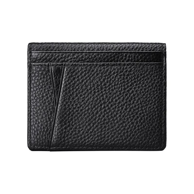 GOLF Cow Leather Bonded Synthetic Leather Card Holder Regular Men's Black/Coffee-4