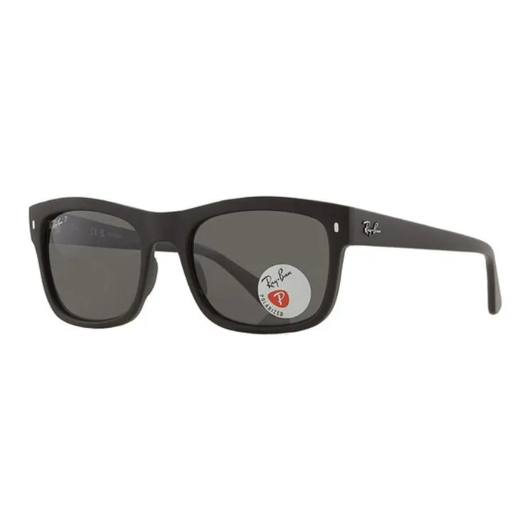 RayBan Plastic Square Sunglasses Unisex Black-0