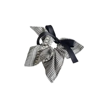 VERENA REINE Fabric Hair Tie Women's Black White