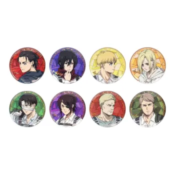 BOOM COMIC Attack On Titan Final Season Flower Window Collection Illustrated Blind Box Badge Lionel Messi Badges
