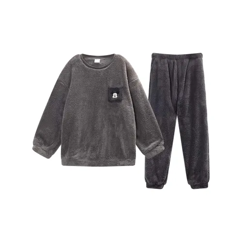GUKOO x Disney Mickey Series Pajama Set Men's Mist Gray