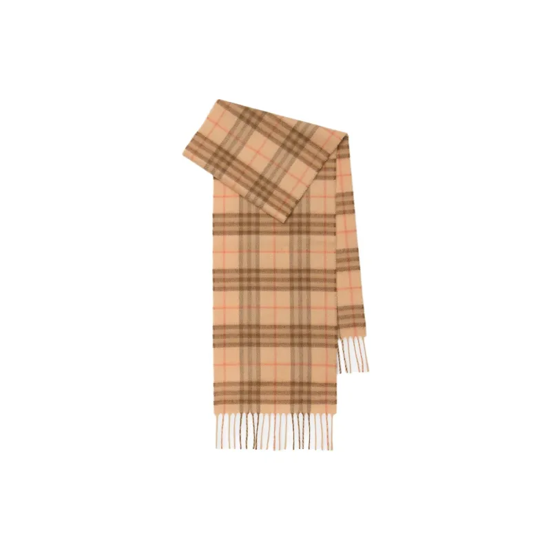 Burberry Checked Fringed Edge Scarf-0