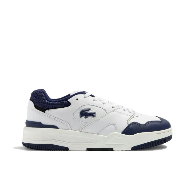LACOSTE Lineshot Abrasion Resistant Low Top Casual Shoes Men's White Blue-1