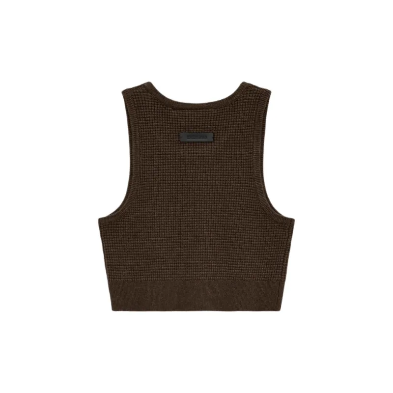 Fear Of God Essentials Women's Waffle Sport Tank Brown-1