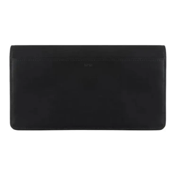 MCM Cow Leather Small Square Bag Clutch Large Size Unisex Black-2