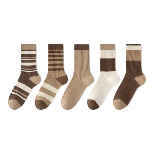 Lan Miao Mid Calf Socks Women's 5 Pack