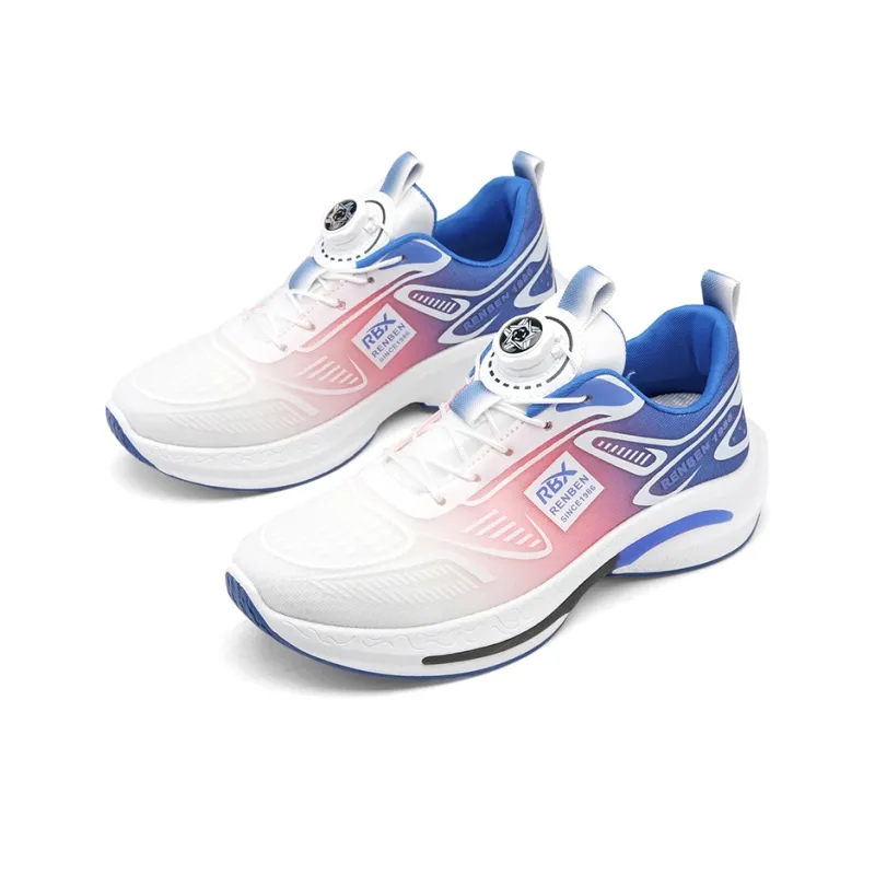 RENBEN Cushioning Breathable Rebound Low Top Casual Shoes Men's White Blue Pink-2