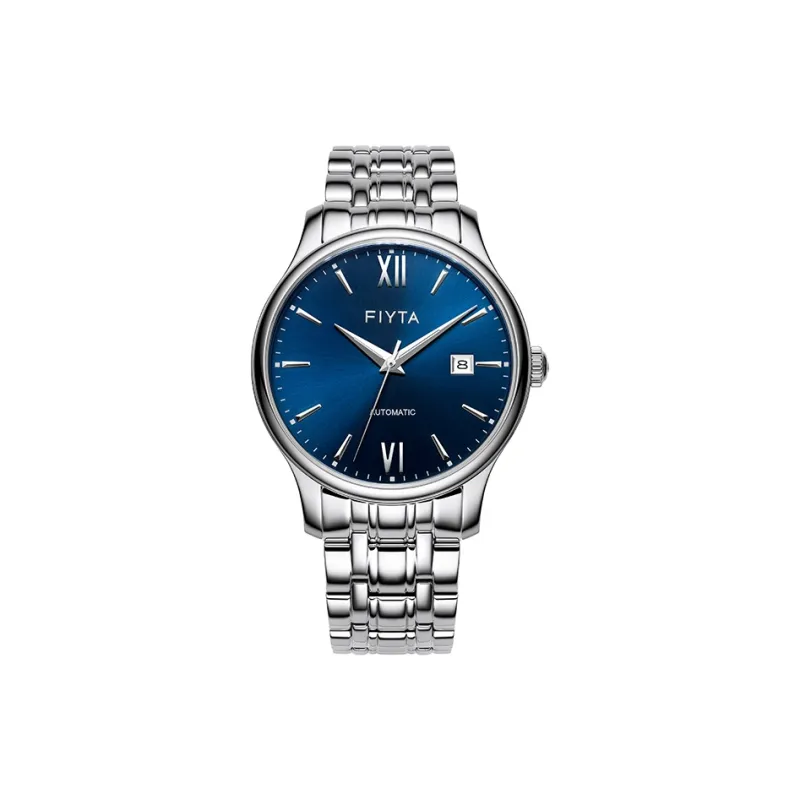 Fiyta DGA29005.WLW Automatic Mechanical Movement Stainless Steel Strap Watch Men's Watches Blue Dial-1