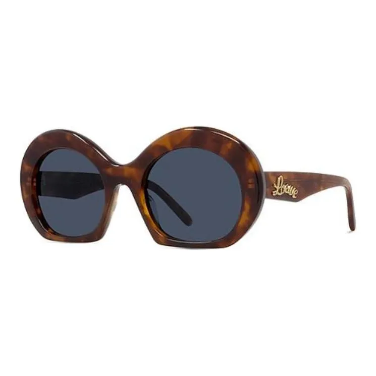 LOEWE Acetate Irregular Shape Sunglasses Women's Brown-0