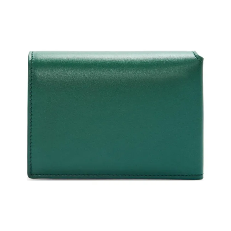 LOEWE Shiny Nappa Calfskin Wallet Men's Evergreen & Dark Marine Blue-1