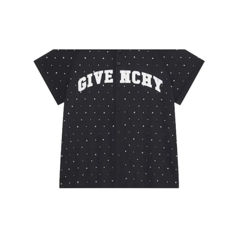 Givenchy Mesh With Studs College Baseball Jersey-5