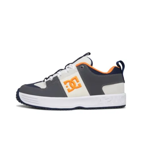 DC Shoes Lynx OG Anti-Slip Wear-Resistant Low-Top Casual Shoes Men's Beige Gray Orange