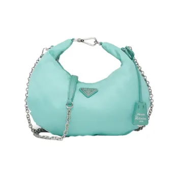 PRADA Hobo Cow Leather Shoulder Bag Handbag Shoulder Bag Women's Green Jade