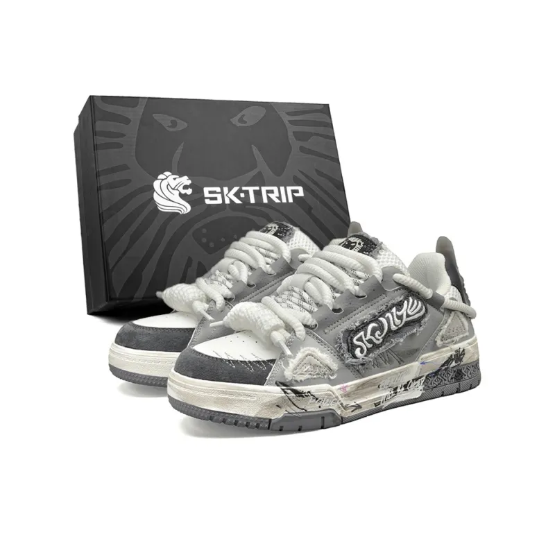 SK.TRIP Anti-Slip Wear-Resistant Lightweight Breathable Height Increasing Low-Top Skateboard Shoes Unisex-5