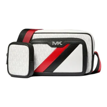 MICHAEL KORS Coated Canvas Camera Bag Shoulder Bag Crossbody Bag Men's White Multicolor