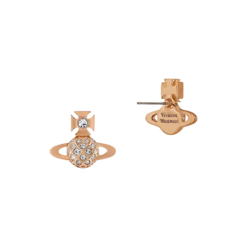 Vivienne Westwood Brass Earrings Women's Pink Gold-1