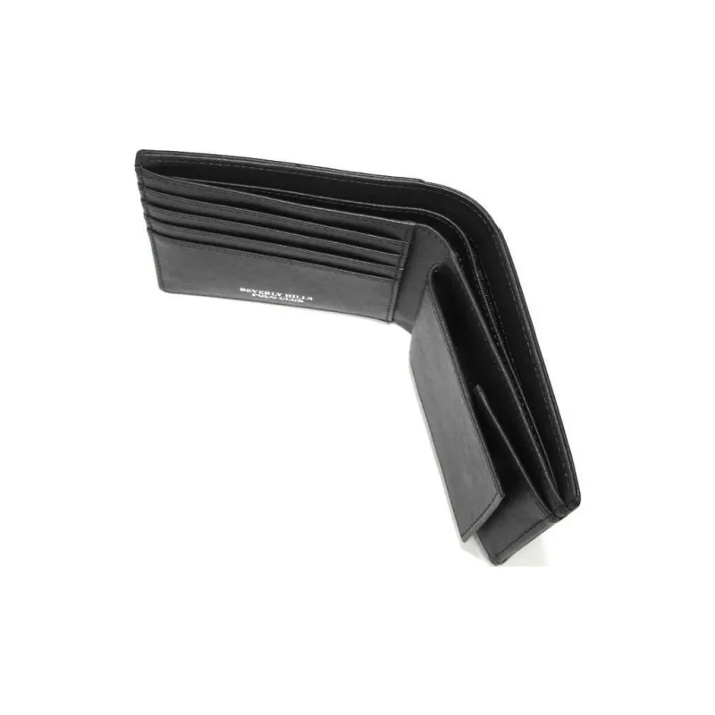 BEVERLY HILLS POLO CLUB Cow Leather Wallet Men's Black-3