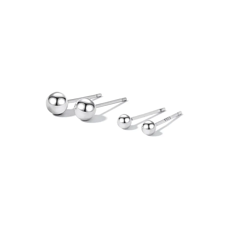 HMZ Sterling Silver Stud Earrings Unisex-7