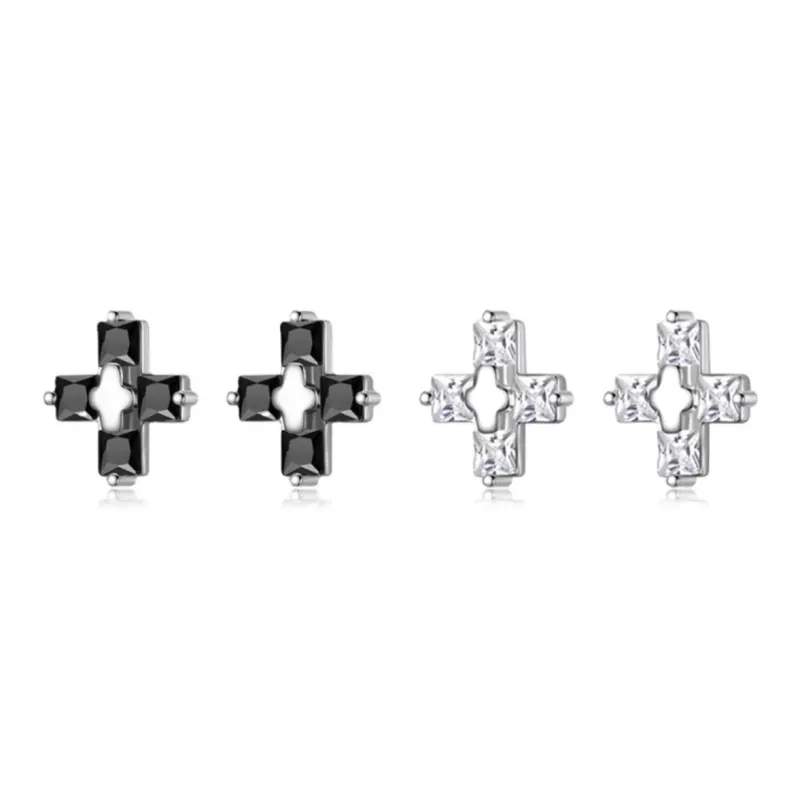 Shang Yinfu Alloy Zircon With 925 Sterling Silver Needle Stud Earrings Women's-4