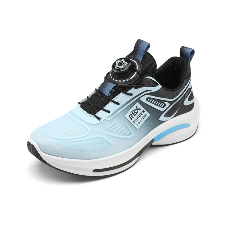 RENBEN Cushioning Breathable Rebound Low Top Casual Shoes Men's Black Blue-1
