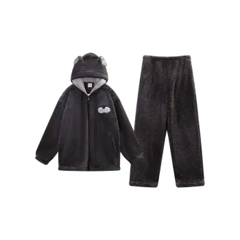 YSO Cool Cat Series Pajama Set Unisex Dark Heather Gray