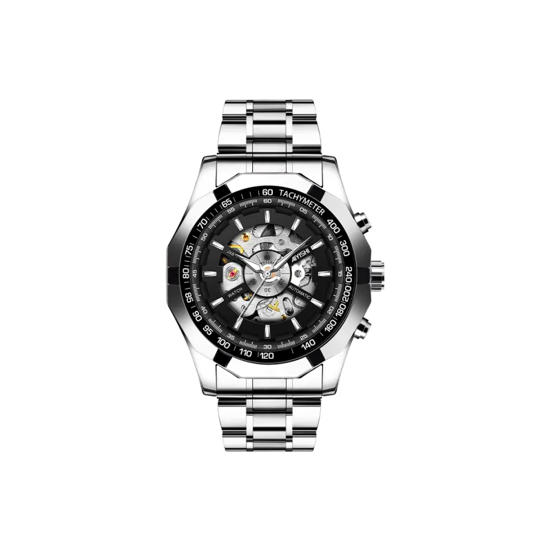 AIYISHI Automatic Mechanical Movement Watch Men's Watches Cut-Out Dial-1