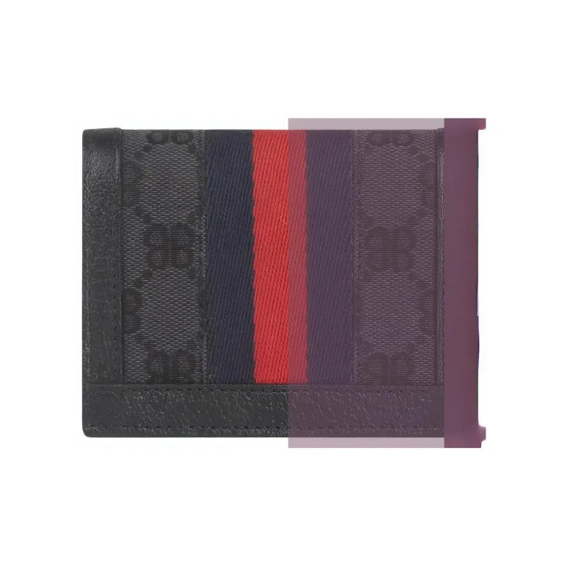 Balenciaga GUCCI Heavyweight Collaboration Cow Leather Card Holder Women's Black-1