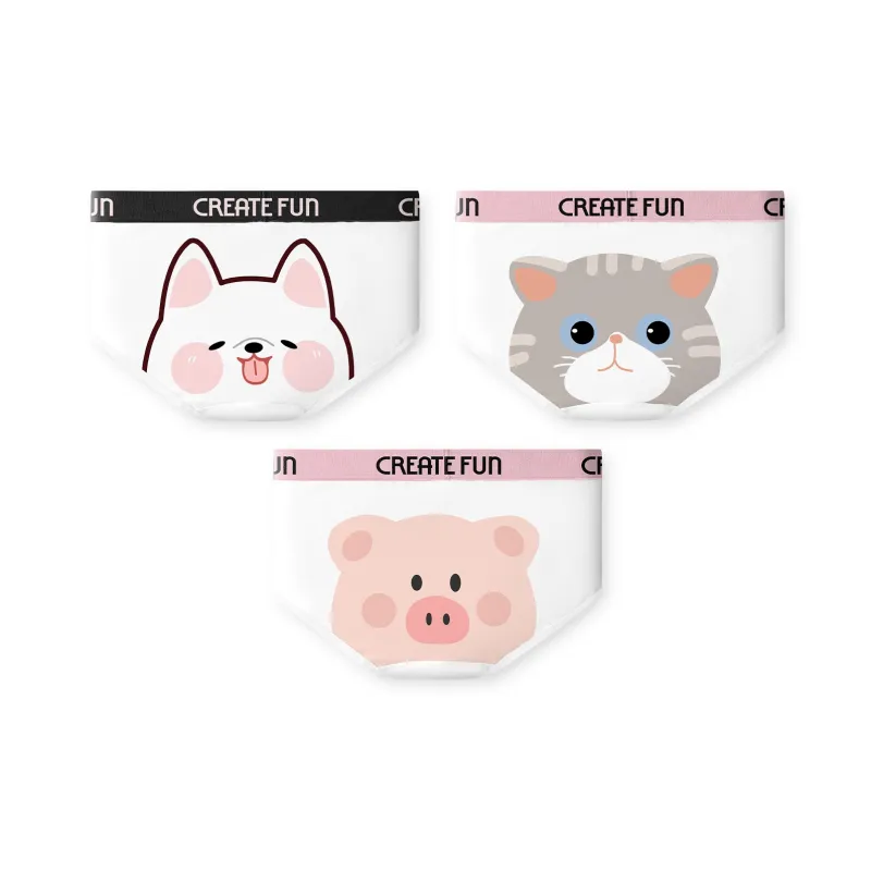 Qiao Ni Tong Underpants Women's 3 Pack-4