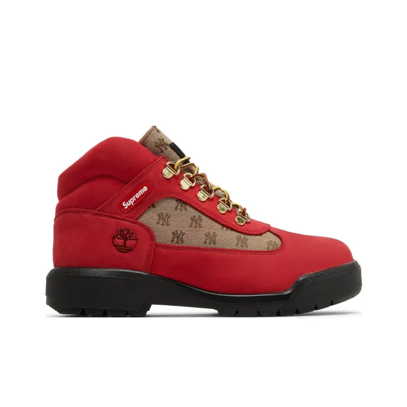 Supreme x Timberland Field Boots Ankle Boots Men's Red-1