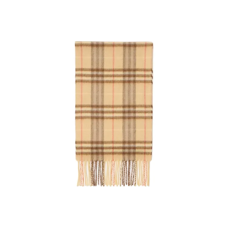 Burberry Checked Fringed Edge Scarf-3