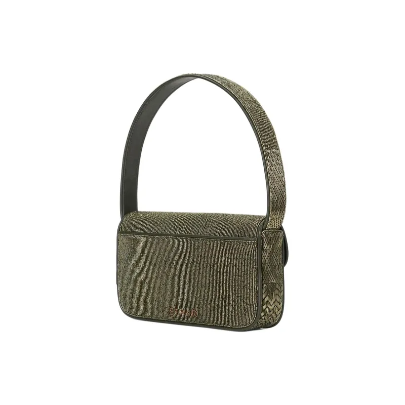 Staud TOMMY Glass Beads Handbag, Shoulder Bag Women's Avocado Green-1