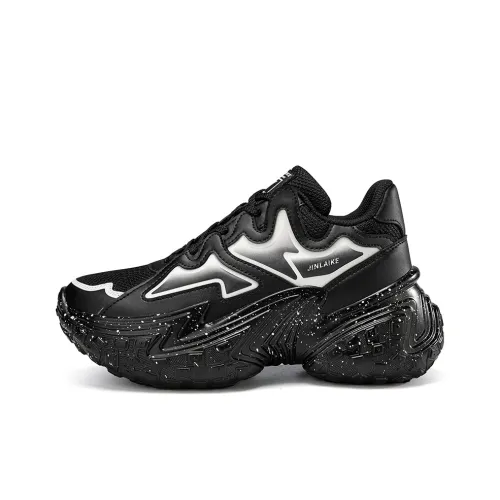 Kinglake Anti Slip And Wear Resistant Height Increasing Low Top Chunky Sneakers Women's Black