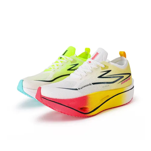 Xiangpao Low Top Running Shoes Unisex Mismatched Color Yellow Scroll And Blue Lantern
